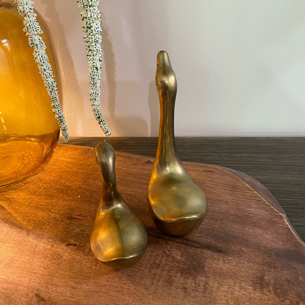 Brass Swans Figurines - Picture 4 of 7